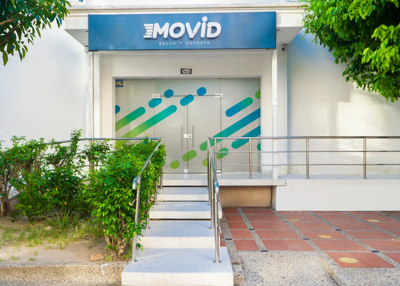 Fachada de las instalaciones de MOVID en Barranquilla